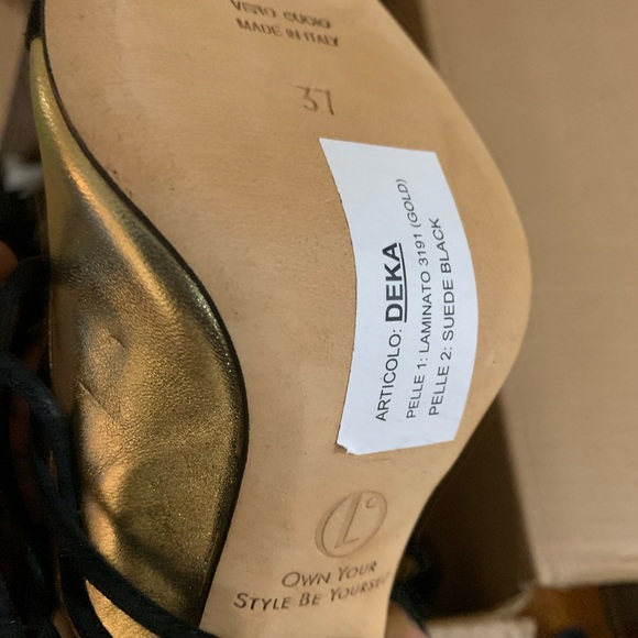 Laced Up OYSBY London Heels - Velvet and Italian Leather (NWOT) - Picture 11 of 13